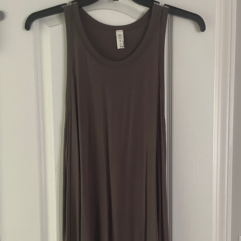 mts Brown Sleeveless Tank Top